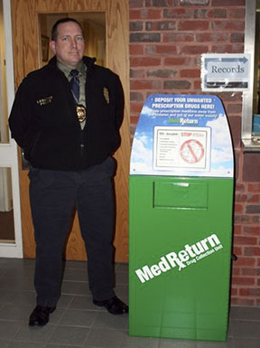 Medication drop boxes at local police stations